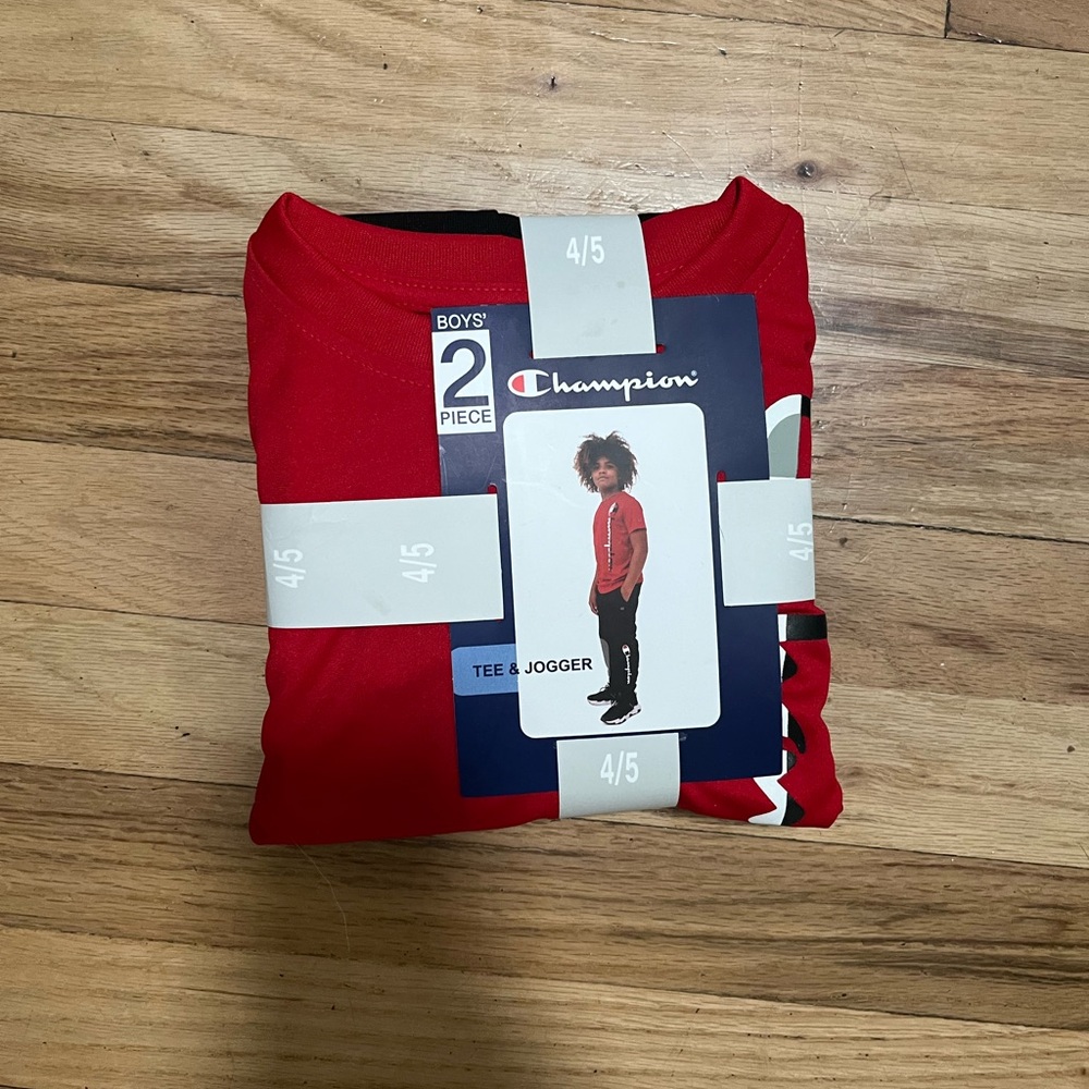 Champion Boys' Red Tee & Jogger Set